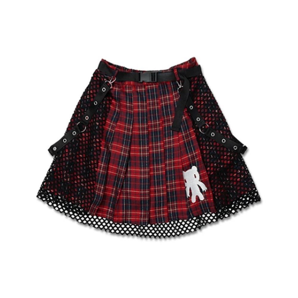 ACDC RAG Gloomy Bear Dark Pleated Japanese Goth Skirt
